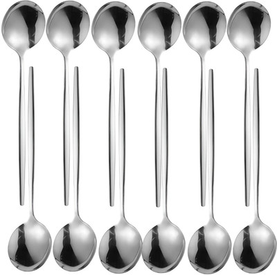OICIA a1_Silver Spoon Set, Cutlery Spoons, Eating Spoon, Food Spoon, Big Spoons Stainless Steel Table Spoon Set(Pack of 12)