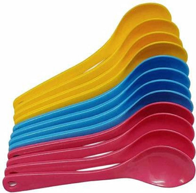 Meswarn Plastic Tea Spoon Set(Pack of 12)