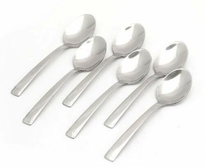 Parage 6 pcs Tea Spoons Set, Length 14 cm, Small Spoons, Glossy Finish Stainless Steel Tea Spoon Set(Pack of 6)