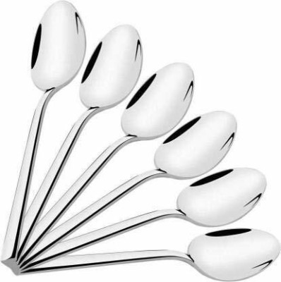 finality Stainless Steel Tea Spoons for Home and Kitchen, Silverware Tea Spoons Set Stainless Steel Table Spoon Set(Pack of 6)