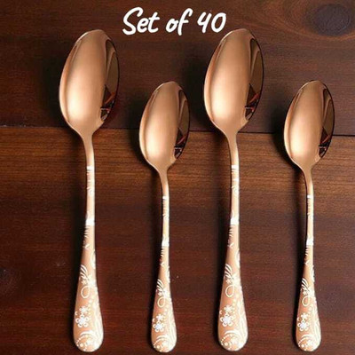 Heimora Stainless Steel Table Spoon, Salad Spoon Set(Pack of 6)