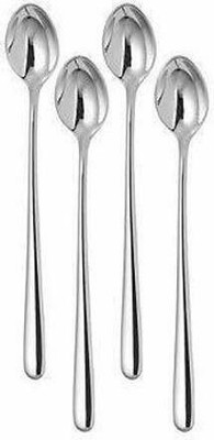 Manorath 4 Pcs Long Handle Spoons Stainless Steel Ice Tea Spoon Set(Pack of 4)