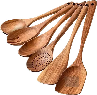 jeneric Wooden Table Spoon Set(Pack of 6)