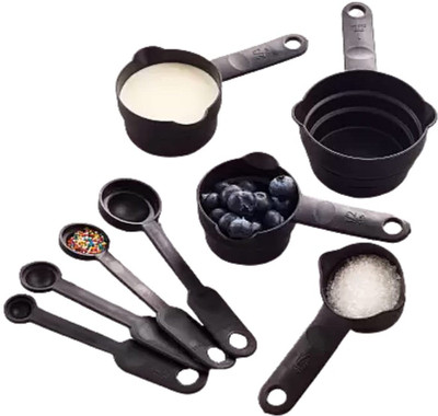 kayru Plastic Serving Spoon, Measuring Spoon, Table Spoon Set(Pack of 8)