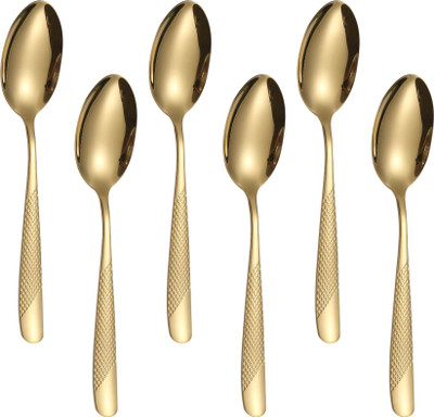 OICIA a1_Silver Luxury Dining Spoons, Cutlery Tablespoon, Spoons for Rice and Curry Stainless Steel Table Spoon Set(Pack of 6)