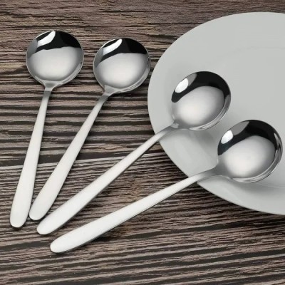 ARSCART 4 Stainless Steel Soup Spoon Set(Pack of 4)