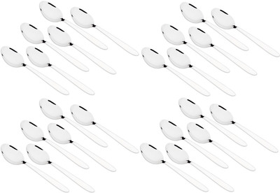 Easyroot Stainless Steel Spoons Set for Home Kitchen Cutlery, Oval Edge-Silver Stainless Steel Table Spoon Set(Pack of 24)