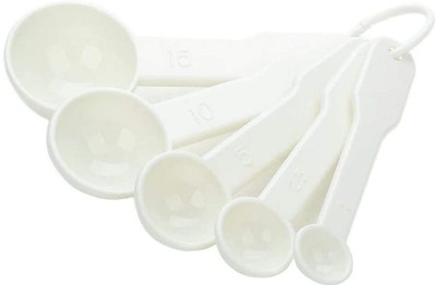 echo Small Resin 5 in 1 Measuring Table Spoon (15g, 10g, 5g, 2.5g, 1g) Plastic Table Spoon Set(Pack of 5)