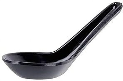 Zenity Soup Spoons, Plain Style Soup Spoon- Black Melamine Soup Spoon(Pack of 1)