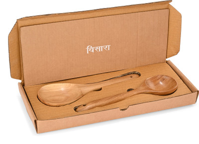 visaara handicraft Disposable Wooden Table Spoon Set(Pack of 2)