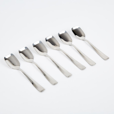 Fanqew 6 Stainless Steel Ice Cream Spoons Stainless Steel Table Spoon Set(Pack of 6)