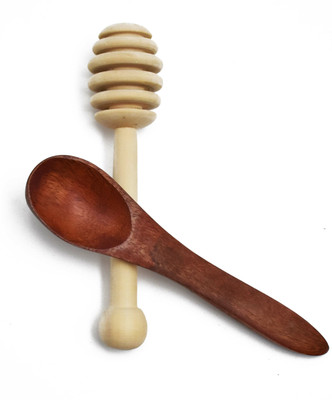justhandmade Wooden Table Spoon Set(Pack of 2)