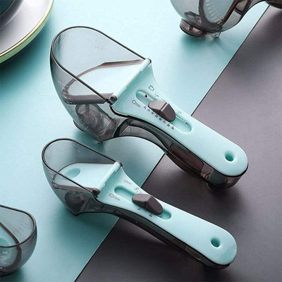 heet Measuring Spoon All in 1 Liquid and Solid Foam Measuring Spoon Set of 2 Plastic Measuring Spoon(Pack of 1)