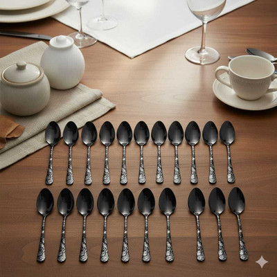 Heimora Stainless Steel Table Spoon, Salad Spoon Set(Pack of 6)