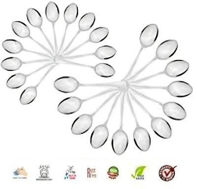 ARSCART 24 tea spoon set Stainless Steel Soup Spoon Set(Pack of 24)