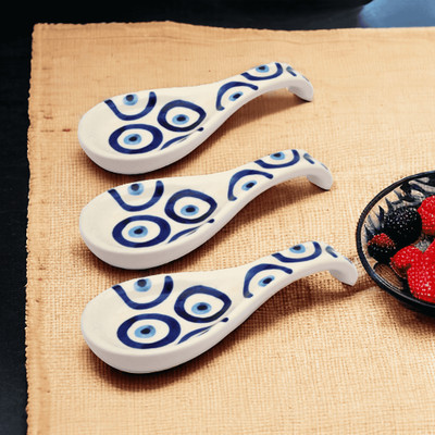 RAFOLEEN Disposable Ceramic Serving Spoon Set(Pack of 3)