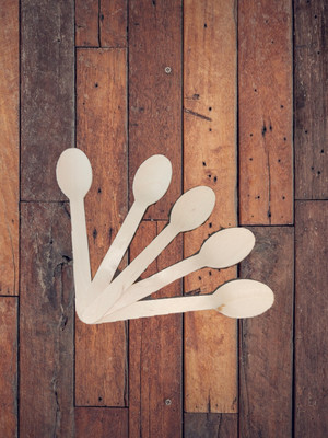 Plixetissues Wooden desert spoon Disposable Wooden Table Spoon, Dessert Spoon Set(Pack of 100)