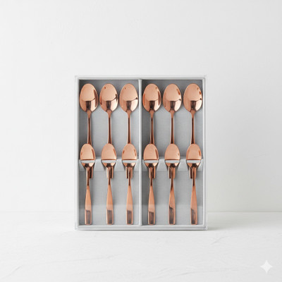 Heimora Stainless Steel Table Spoon, Salad Spoon Set(Pack of 5)