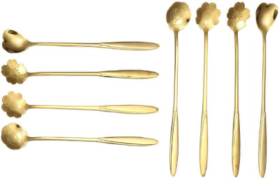 GOPINATH AUTOLINK 8pcs Golden Spoons Different Shape Coffee Spoons Cutlery KitchenTableware Stainless Steel Tea Spoon, Coffee Spoon, Dessert Spoon, Ice-cream Spoon, Ice Tea Spoon, Sugar Spoon Set(Pack of 8) GOPINATH AUTOLINK 8pcs Golden Spoons Different Shape Coffee Spoons Cutlery KitchenTableware Stainless Steel Tea Spoon, Coffee Spoon, Dessert Spoon, Ice-cream Spoon, Ice Tea Spoon, Sugar Spoon Set(Pack of 8)