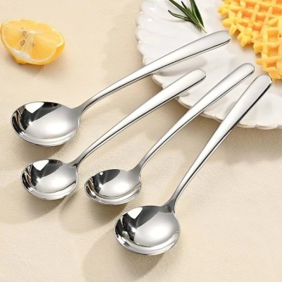 ARSCART Ars Cart 4 Soup Spoon Spoon Stainless Steel Soup Spoon Set Stainless Steel Soup Spoon Set(Pack of 4)