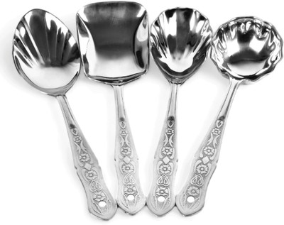 VOELT Royal Stainless Steel Serving Spoon Set(Pack of 4)