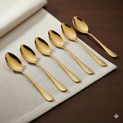 Heimora Stainless Steel Table Spoon, Salad Spoon Set(Pack of 6)