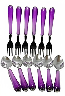 Choices World Disposable Stainless Steel, Plastic Ice-cream Spoon, Dessert Spoon, Table Spoon Set(Pack of 12)