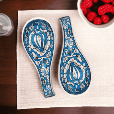 RAFOLEEN Disposable Ceramic Serving Spoon Set(Pack of 2)