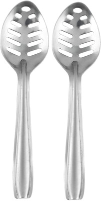 DiosHomes DiosHomes Stainless Steel Slotted/Aachar/Pickle Serving Spoon - (Pack of 2) Stainless Steel Serving Spoon Set(Pack of 2)
