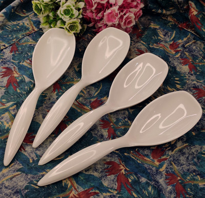 Creative Hub Serving Spoon/Melamine Serving Spoon Set Of 4,Cutlery Set,Spoon Set Melamine Serving Spoon Set(Pack of 4)