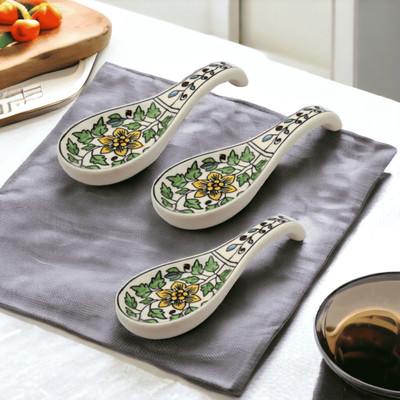 RAFOLEEN Disposable Ceramic Serving Spoon Set(Pack of 3)