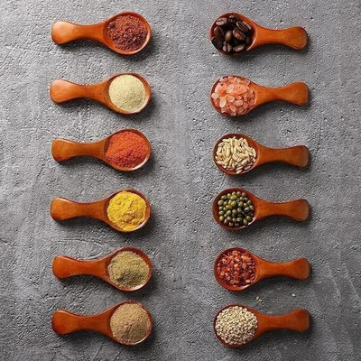 ZoeeCorporation Wooden Small Spoon for Spice / Masala, Tea, Honey, Coffee, Sugar, 12 pcs set Wooden Sugar Spoon Set(Pack of 12)