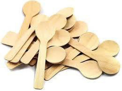 ENVIRO Disposable Wooden Table Spoon Set(Pack of 100)