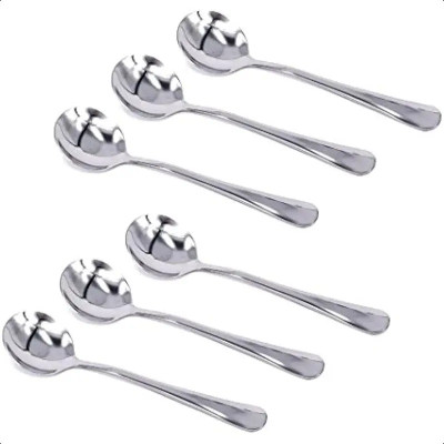 caridge Soup 6 pcs Stainless Steel Soup Spoon Set(Pack of 6)