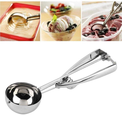 genzzz Ice Cream Scoop | Stainless Steel Ice Cream Serving Spoon Scooper Disposable Stainless Steel Ice-cream Spoon(Pack of 1)