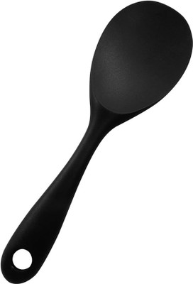 Bekner Non-Stick Rice Spoon Silicone Ladle Soup Spoon with Handle for Dining Table Silicone Serving Spoon(Pack of 1)