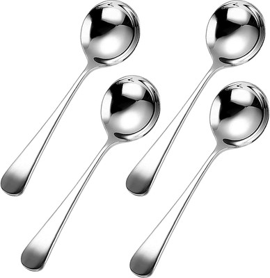 Convay soup sppon set 4 Stainless Steel Soup Spoon, Serving Spoon Set(Pack of 4)