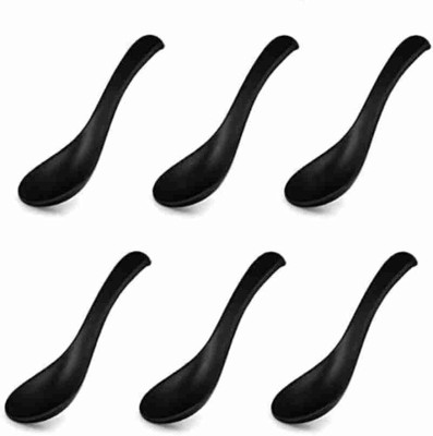 Sarsawal Melamine Soup Spoon Set (Pack of 6) Melamine Table Spoon Set(Pack of 6)