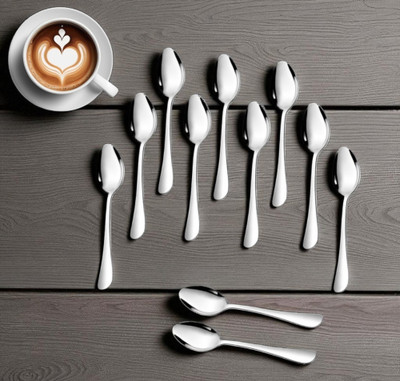 DINEZAAR Must Needed Stainless Steel Tea/Table Spoon Stainless Steel Sugar Spoon Set(Pack of 11)