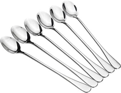 GIFTMART @Avi bazar Long handle spoon combo set. Stainless Steel Table Spoon, Cream Spoon, Ice Tea Spoon, Ice-cream Spoon Set(Pack of 6)