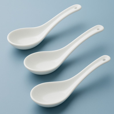 HOMENICS Large 9 inch Ceramic Serving Spoon Set(Pack of 3)