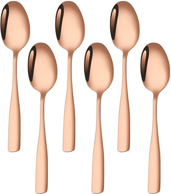 OICIA a1_Gold s for Fine Dining, Flatware Eating Spoon, Cutlery Spoon Set Stainless Steel Table Spoon Set(Pack of 6)