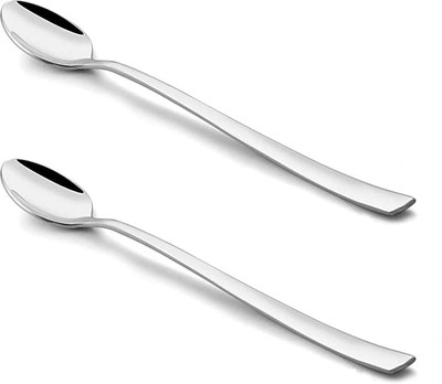 Haniza Long handle spoon set of 2 Stainless Steel Cream Spoon Set(Pack of 2)