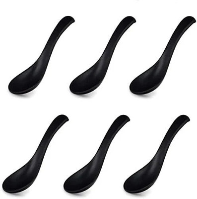 A R Handicraft Products Premium Quality Unbreakable Desert / Soup Spoon Melamine Soup Spoon, Ice-cream Spoon, Salad Spoon Set(Pack of 6)