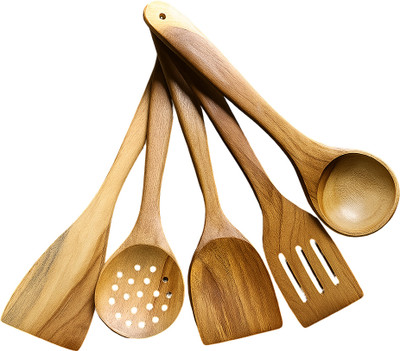 Woodenhandcraft Disposable Wooden Table Spoon Set(Pack of 5)