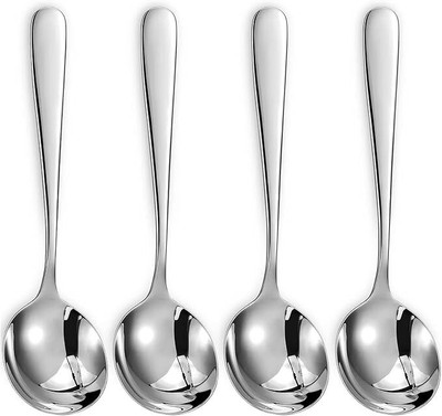 AVISTRA Soup Spoon set of 4 Stainless Steel Soup Spoon Set (Pack of 4) Stainless Steel Soup Spoon Set(Pack of 4)