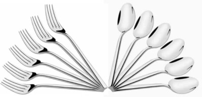 Vdke Disposable Steel Ice-cream Spoon, Measuring Spoon, Sugar Spoon, Olive Spoon, Serving Spoon, Ice Tea Spoon Set(Pack of 12)