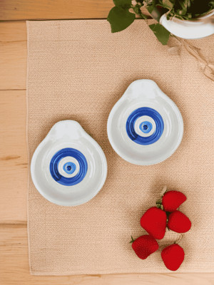 RAFOLEEN Disposable Ceramic Serving Spoon Set(Pack of 2)