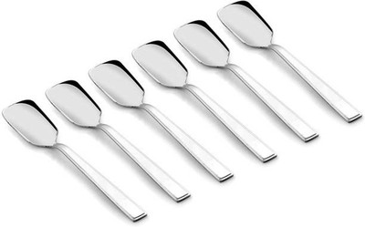 Manorath Pack of 6 Premium Stainless Steel Ice Cream Spoons Stainless Steel Ice-cream Spoon Set(Pack of 6)