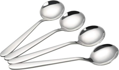 Convay soup sppon set 4 Stainless Steel Soup Spoon, Serving Spoon Set(Pack of 4)
